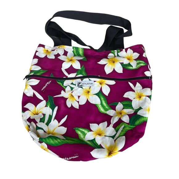 Local Design Hawaiian Tropical Floral Print Tote Bag - Picture 1 of 9